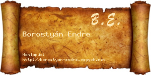 Borostyán Endre névjegykártya